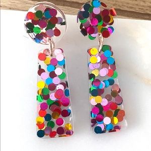 Shine and Colorful Resin Earrings